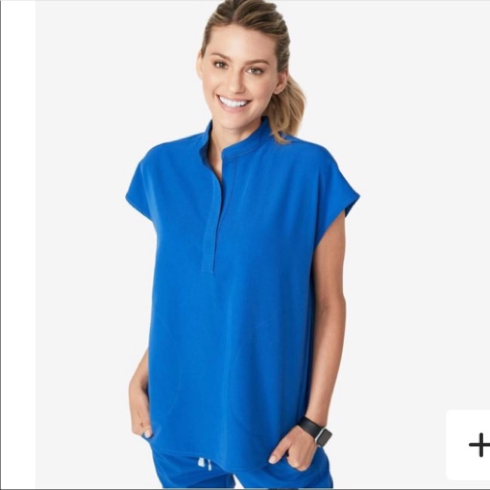 SOLD Figs Rafaela Mandarin Collar Scrub Top